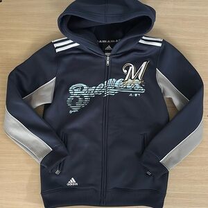 Adidas Milwaukee Brewers Zip Hoodie M 10/12